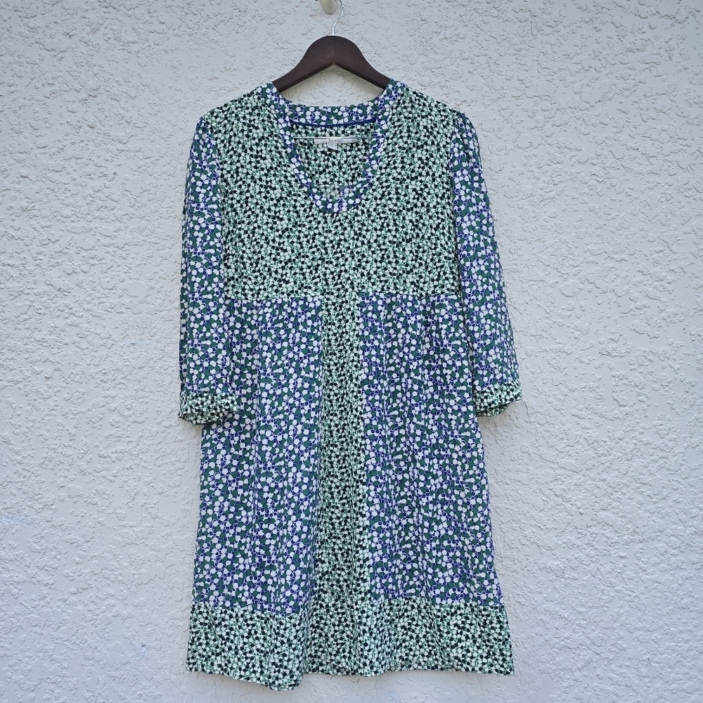 Boden Mollie Blue Green Polka Dot Printed Tunic Dress Size 6 - Picture 2 of 12